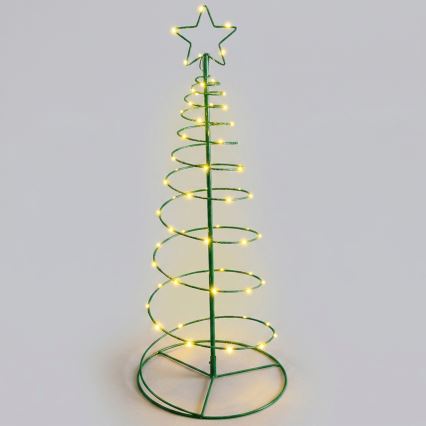 Aigostar - LED décoration de Noël solaire LED/0,59W/3,7V 100 cm IP65 130 mAh sapin blanc chaud