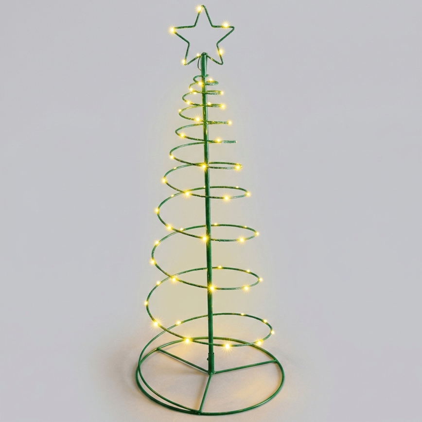 Aigostar - LED décoration de Noël solaire LED/0,59W/3,7V 100 cm IP65 130 mAh sapin blanc chaud