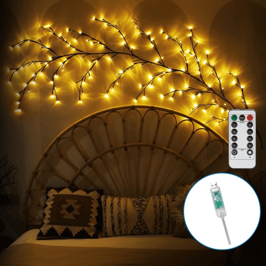Aigostar - LED Decorazione da muro 144xLED/5W/5V bianco caldo