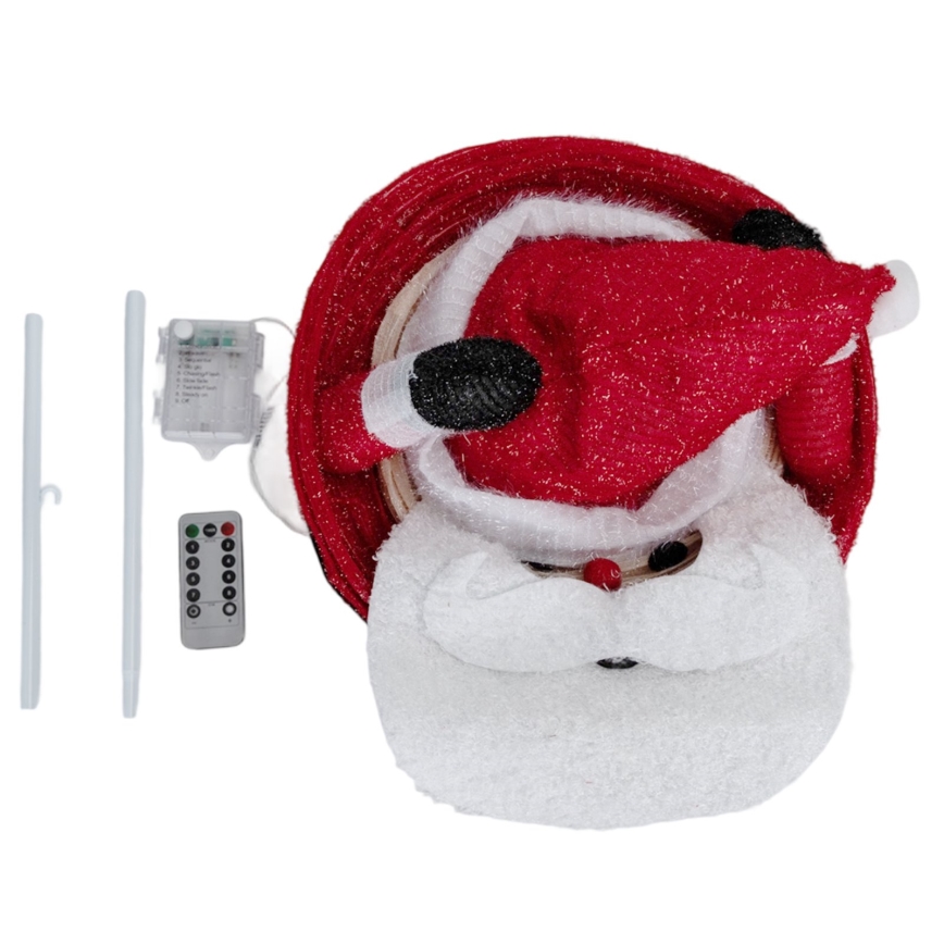 Aigostar - LED decorazione natalizia per esterni 50xLED/3xAA 0,7m IP44 luce fredda Santa Claus