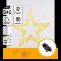 Aigostar - LED decorazione natalizia da esterno 540xLED/6W/230V IP44 bianco caldo stella 45cm