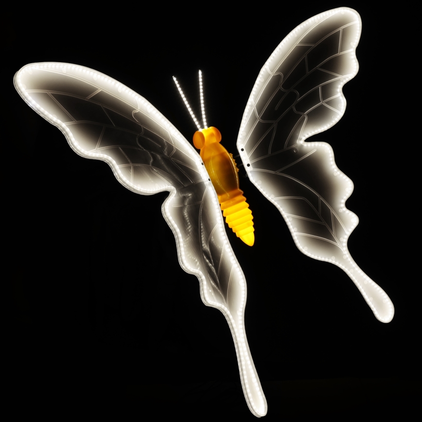 Aigostar - Decorazione luminosa da esterno a LED 558xLED/18W/230V 90 cm IP44 farfalla/bianco freddo