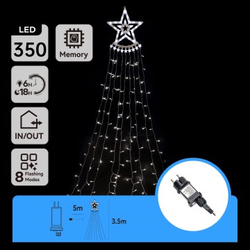 Aigostar - LED decorazione natalizia da esterno LED/6W/230V 3,5m IP44 bianco freddo
