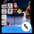 Aigostar - LED decorazione natalizia per esterni 120xLED/8 funzioni 80 cm IP44 Santa/bianco freddo