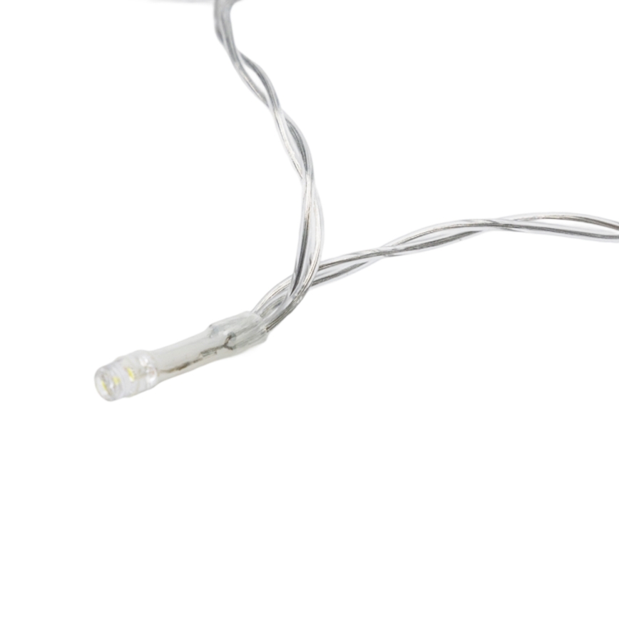 Aigostar - Guirlande lumineuse de Noël LED dimmable d'extérieur avec capteur de mouvement 100xLED/3xAA 12m blanc chaud + télécommande