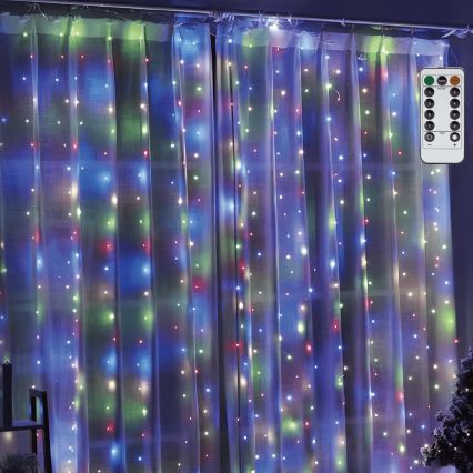 Aigostar - Dimmbare LED-Weihnachtslichterkette 300 LEDs/8 Funktionen USB 6x3m mehrfarbig + Fernbedienung