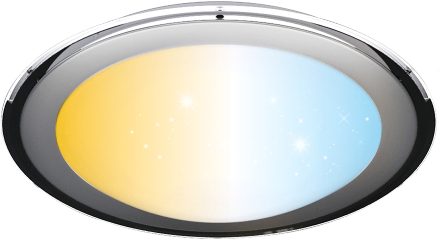 Aigostar - LED dimmbare Deckenleuchte LED/60W/230V 2700-6500K Ø 52,7 cm Chrom + Fernbedienung