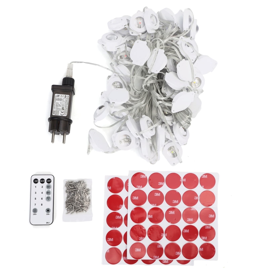 Aigostar - Catena luminosa natalizia LED dimmerabile per esterni 50xLED/8 funzioni 20m IP44 multicolore + telecomando