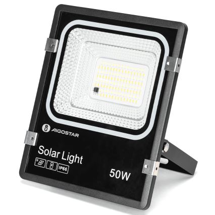 Aigostar - LED Proiettore solare dimmerabile LED/50W/3,2V 1200mAh 3000K/4000K/6500K IP66 + telecomando