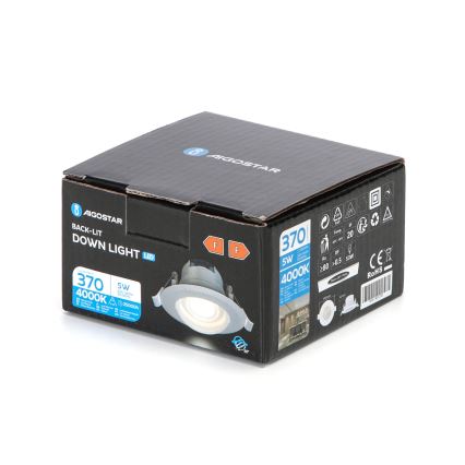 Aigostar - LED Einbauleuchte LED/5W/230V 4000K Ø 8,5 cm weiß