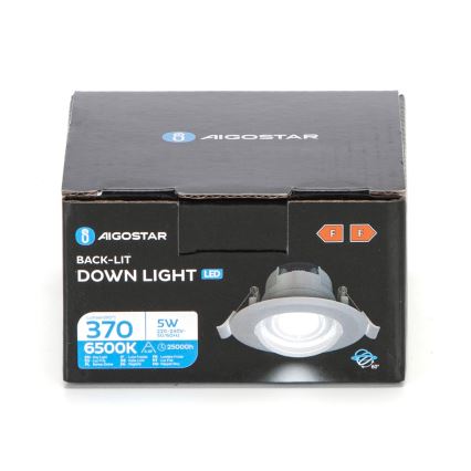 Aigostar - LED-Einbauleuchte LED/5W/230V 6500K Ø 8,5 cm weiß