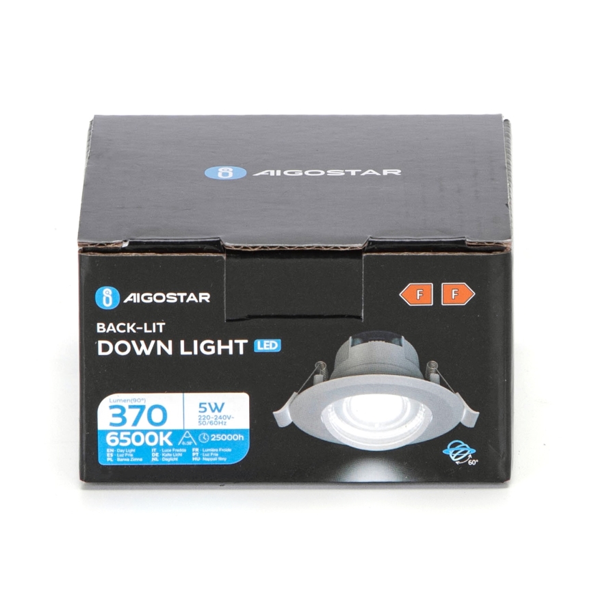Aigostar - LED-Einbauleuchte LED/5W/230V 6500K Ø 8,5 cm weiß
