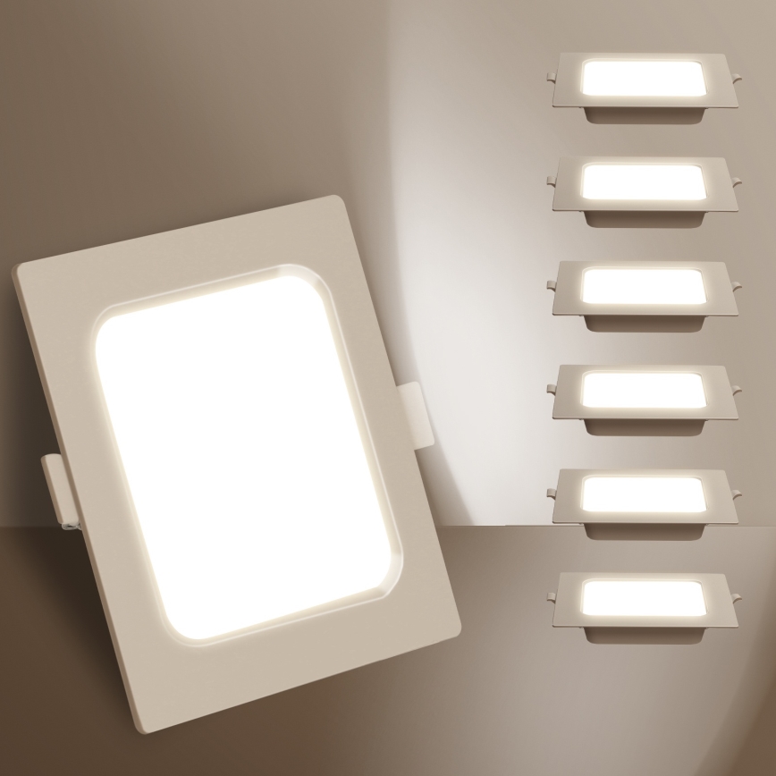Aigostar - LED Einbauleuchte LED/6W/230V 4000K 12x12 cm weiß