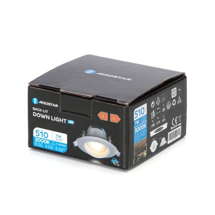 Aigostar - LED-Einbauleuchte LED/7W/230V 3000K Ø 8,5 cm warmweiß