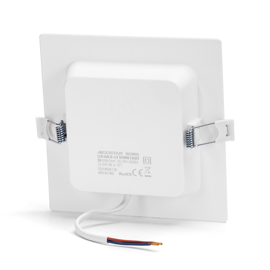 Aigostar - LED Einbauleuchte LED/9W/230V 4000K 14,5x14,5 cm weiß