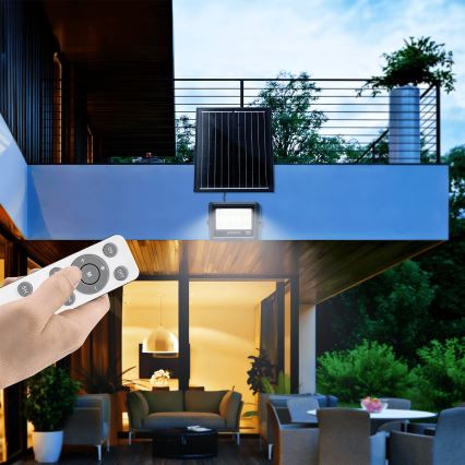 Aigostar - LED Faro solare dimmerabile LED/100W/3,4V IP65 10000 mAh + telecomando