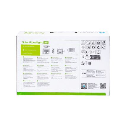 Aigostar - LED Faro solare dimmerabile LED/100W/3,4V IP65 10000 mAh + telecomando