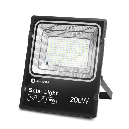 Aigostar - LED Faro solare dimmerabile LED/200W/3,2V IP66 + telecomando