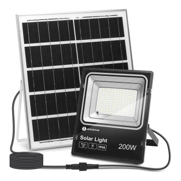 Aigostar - LED Faro solare dimmerabile LED/200W/3,2V IP66 + telecomando