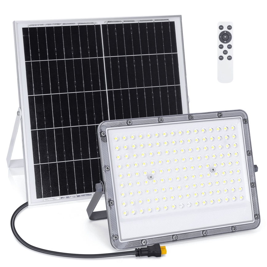 Aigostar - LED Faro solare dimmerabile LED/200W/3,4V IP65 + telecomando