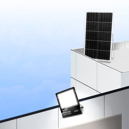 Aigostar - LED Faro solare dimmerabile LED/300W/3,2V IP66 + telecomando