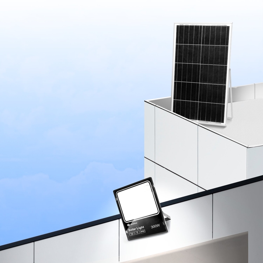 Aigostar - LED Faro solare dimmerabile LED/300W/3,2V IP66 + telecomando
