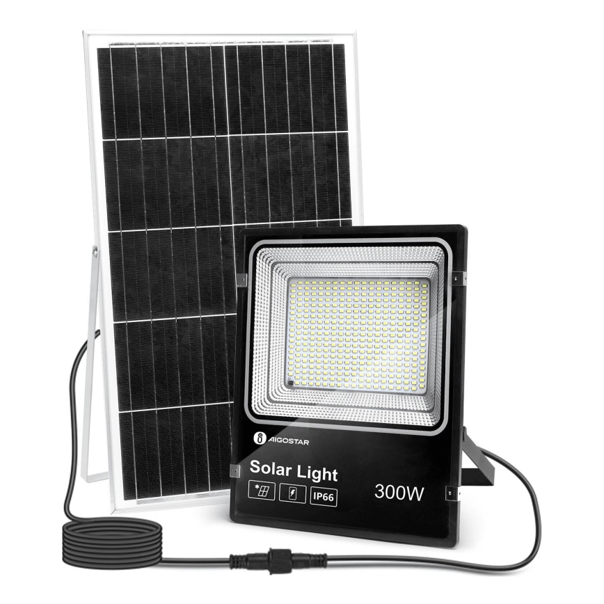 Aigostar - LED Faro solare dimmerabile LED/300W/3,2V IP66 + telecomando