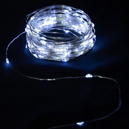 Aigostar - LED  guirlande 30xLED/3xAA 3,3 m blanc froid