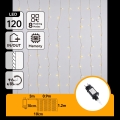 Aigostar - LED Guirlande de Noël d'extérieur 120xLED/8 fonctions 3,9x1,2m IP44 blanc chaud