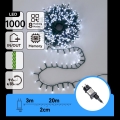 Aigostar - LED guirlande de Noël extérieure 1000xLED/8 fonctions 23m IP44 blanc froid