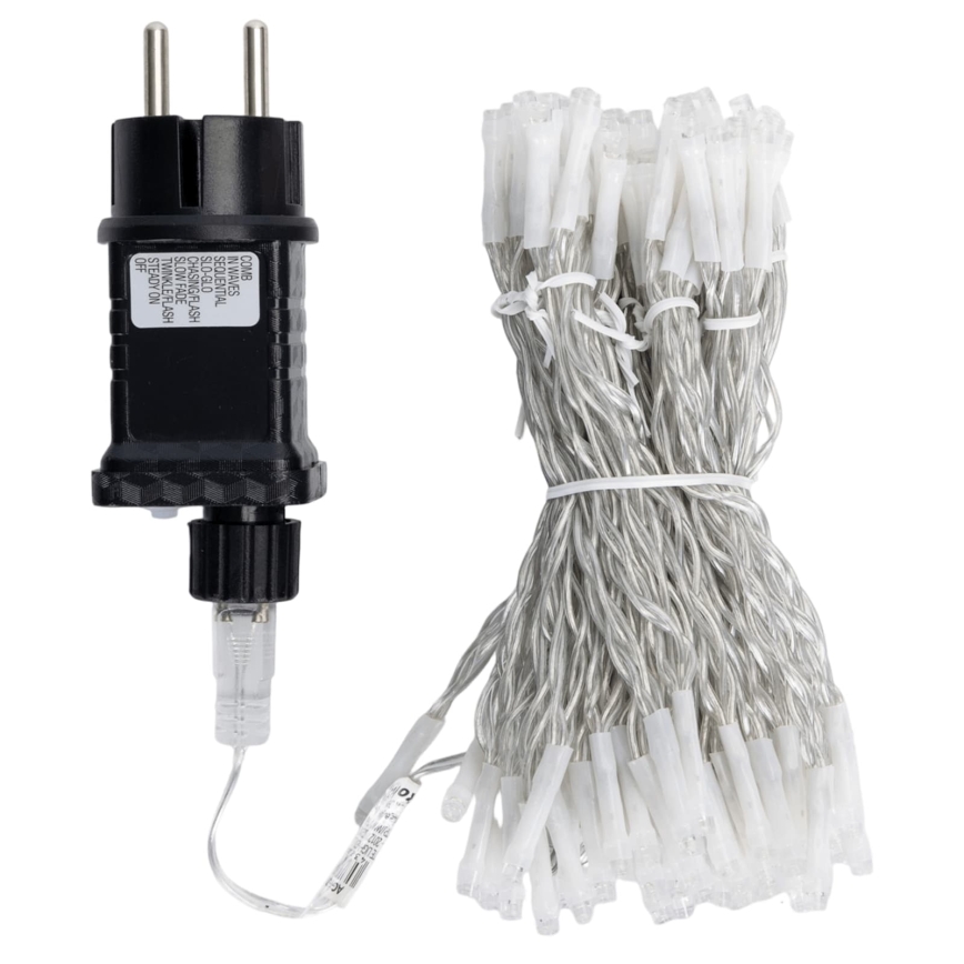 Aigostar - Guirlande lumineuse LED d'extérieur pour Noël, 120 LED / 8 fonctions, 3,9 x 1,2 m, IP44, blanc froid