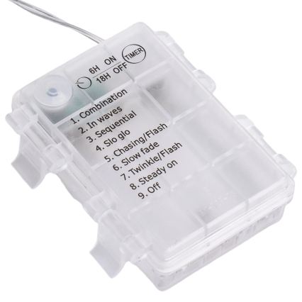 Aigostar - Guirlande de Noël LED extérieure 300 LED / 8 fonctions, 3xAA, 18 x 0,4 m, IP44, multicolore