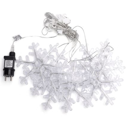 Aigostar - Guirlande lumineuse LED d'extérieur pour Noël, 84 LED, 8 fonctions, 1,2 × 1 m, IP44, blanc chaud, motif flocons