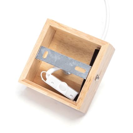 Aigostar - LED-Hängeleuchte aus Holz an Kabel 1xE27/9W/230V 2200K Kiefer