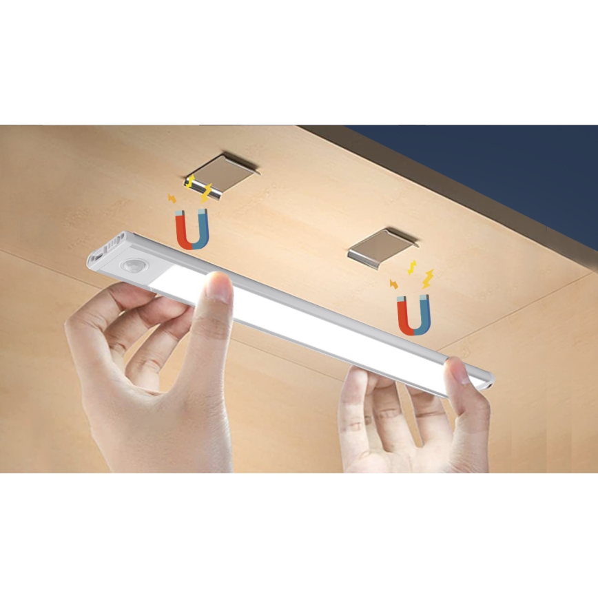 Aigostar - LED Illuminazione per mobili ricaricabile con sensore LED/1,5W/5V 4000K