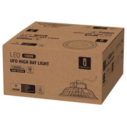 Aigostar - LED-Industrie-Hallenleuchte UFO HIGHBAY LED/100W/230V 4000K IP65