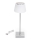 Aigostar - LED Lampada da tavolo ricaricabile dimmerabile per esterni LED/4W/5V 3600mAh bianco/cromo opaco IP54