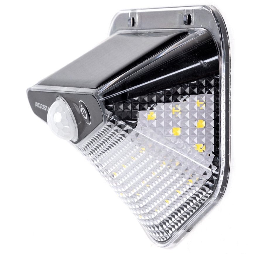 Aigostar - Lampada solare LED con sensore LED/3,7V 6500K 500 mAh IP65 nero