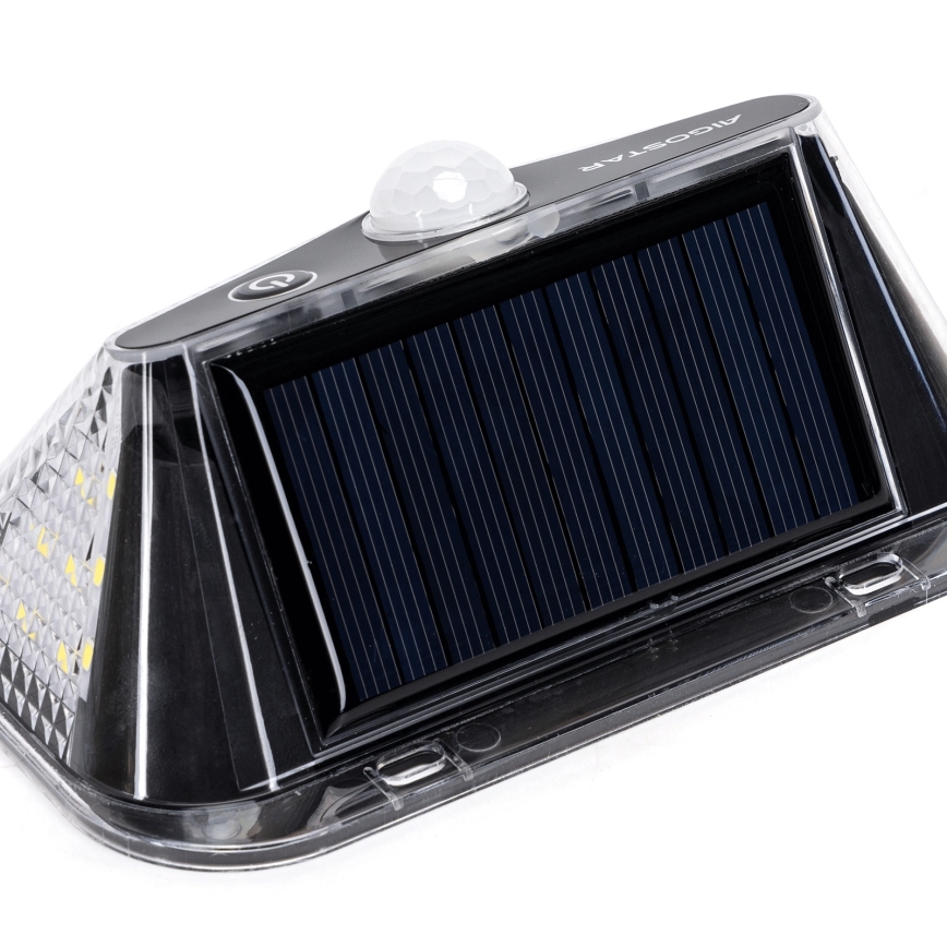 Aigostar - Lampada solare LED con sensore LED/3,7V 6500K 500 mAh IP65 nero