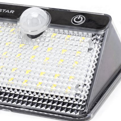 Aigostar - Lampe solaire LED avec capteur, 3,7 V, 6500 K, 1200 mAh, IP65, noire