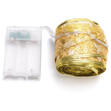 Aigostar - LED-Lichterkette 100xLED/3xAA 10 m warmweiß goldfarben