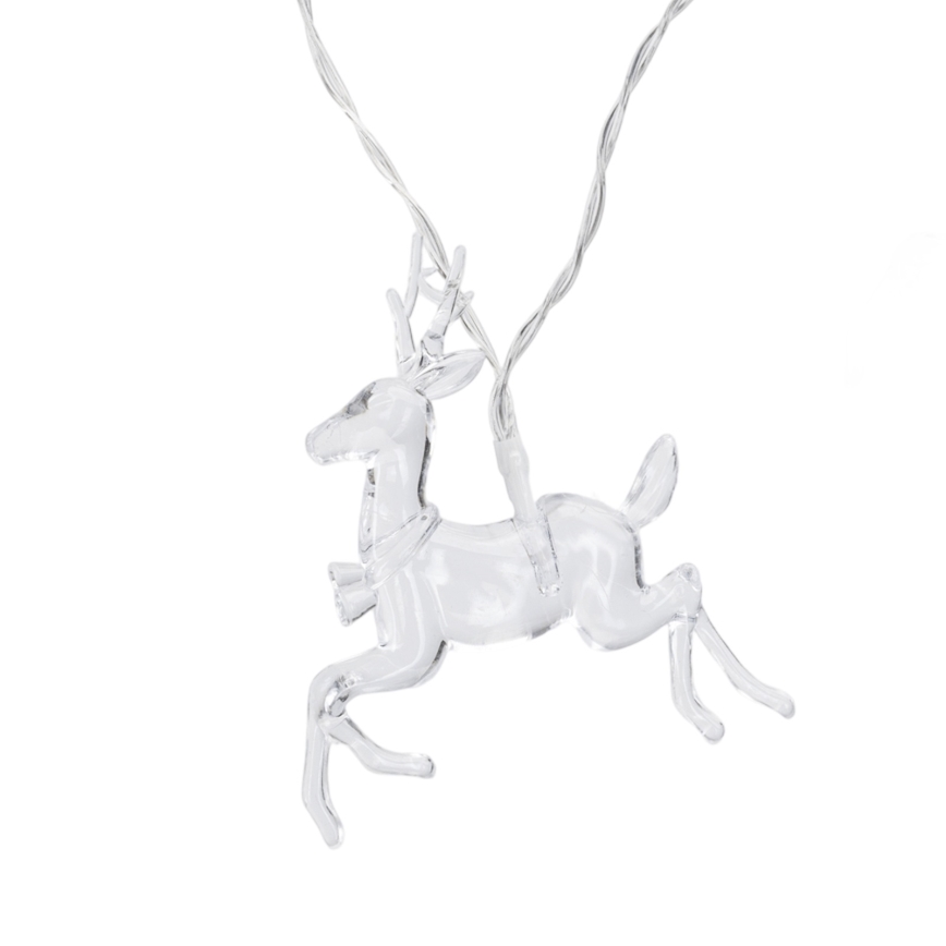 Aigostar - LED-Lichterkette 10xLED/3xAA 1,5 m warmweiß, mit Hirschmotiv