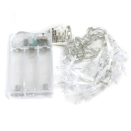 Aigostar - LED Weihnachtslichterkette 20xLED/3xAA 3,3m Schneeflocken