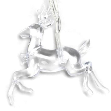 Aigostar - LED-Lichterkette, 20 LEDs, 3×AA, 3,3 m, Rentiere