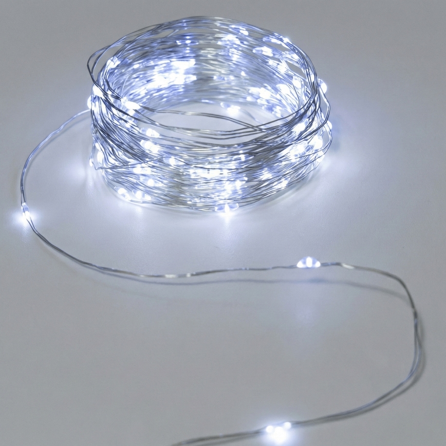 Aigostar - LED-Außen-Lichterkette 50xLED/3xAA IP44 5,3 m kaltweiß
