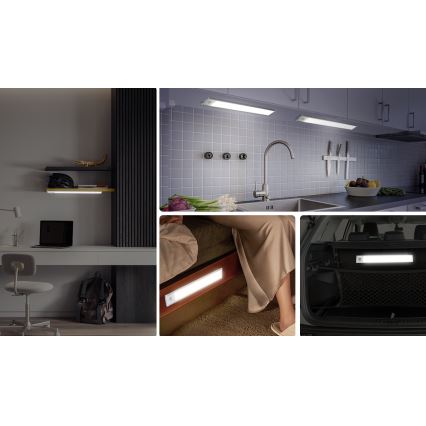 Aigostar - Illuminazione LED ricaricabile per mobili con sensore LED/1,5W/5V 4000K