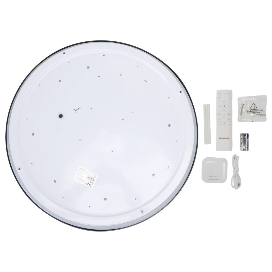 Aigostar - LED Plafoniera dimmerabile con ventilatore MESH LED/40W/230V 2700-6500K nero + telecomando