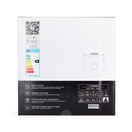 Aigostar - LED Plafoniera dimmerabile LED/18W/230V d. Wi-Fi da 34 cm