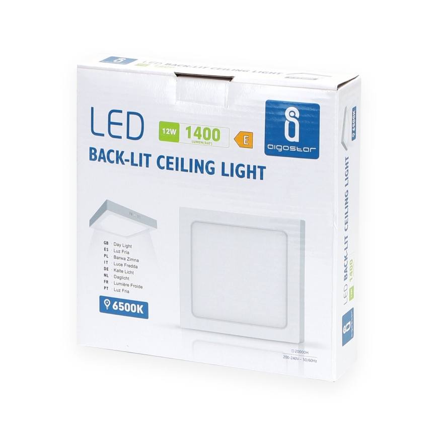 Aigostar - LED Plafoniera LED/12W/230V 17,3x17,3 cm 6500K bianco