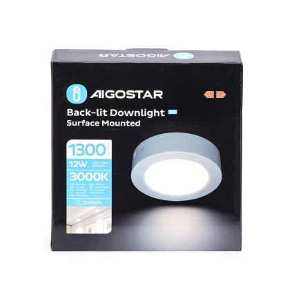 Aigostar - LED Plafoniera LED/12W/230V diametro 17,4 cm 3000K bianco